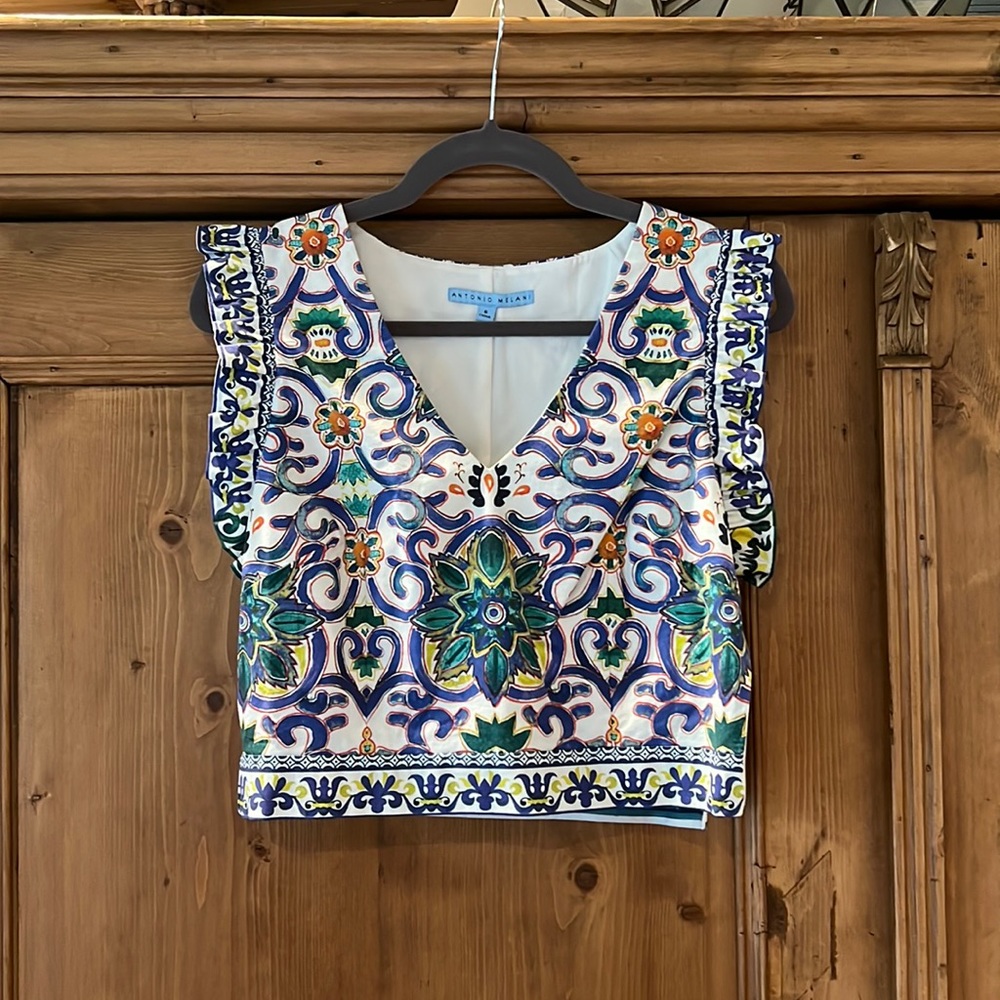 Antonio Melani Tile Crop Top